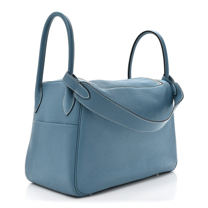 Hermes Taurillon Clemence Lindy 34 Bleu Jean 3 of 14