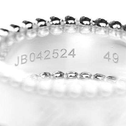 Van Cleef & Arpels 18K White Gold Perlee Signature Ring 49 4.75 5 of 5