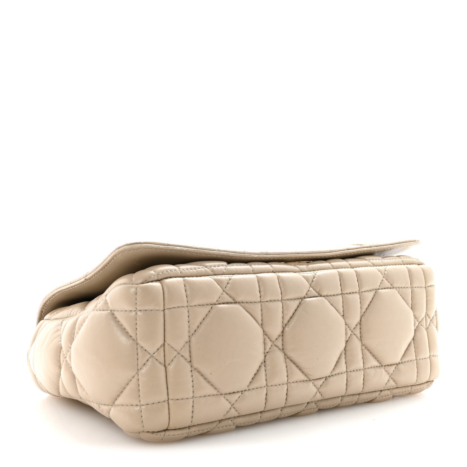 Christian Dior Calfskin Macrocannage Medium Caro Bag Sand 4 of 10