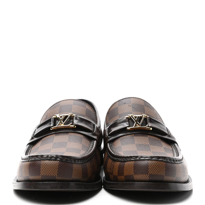 Louis Vuitton Damier Ebene Calfskin Mens Major Loafers 10 2 of 9