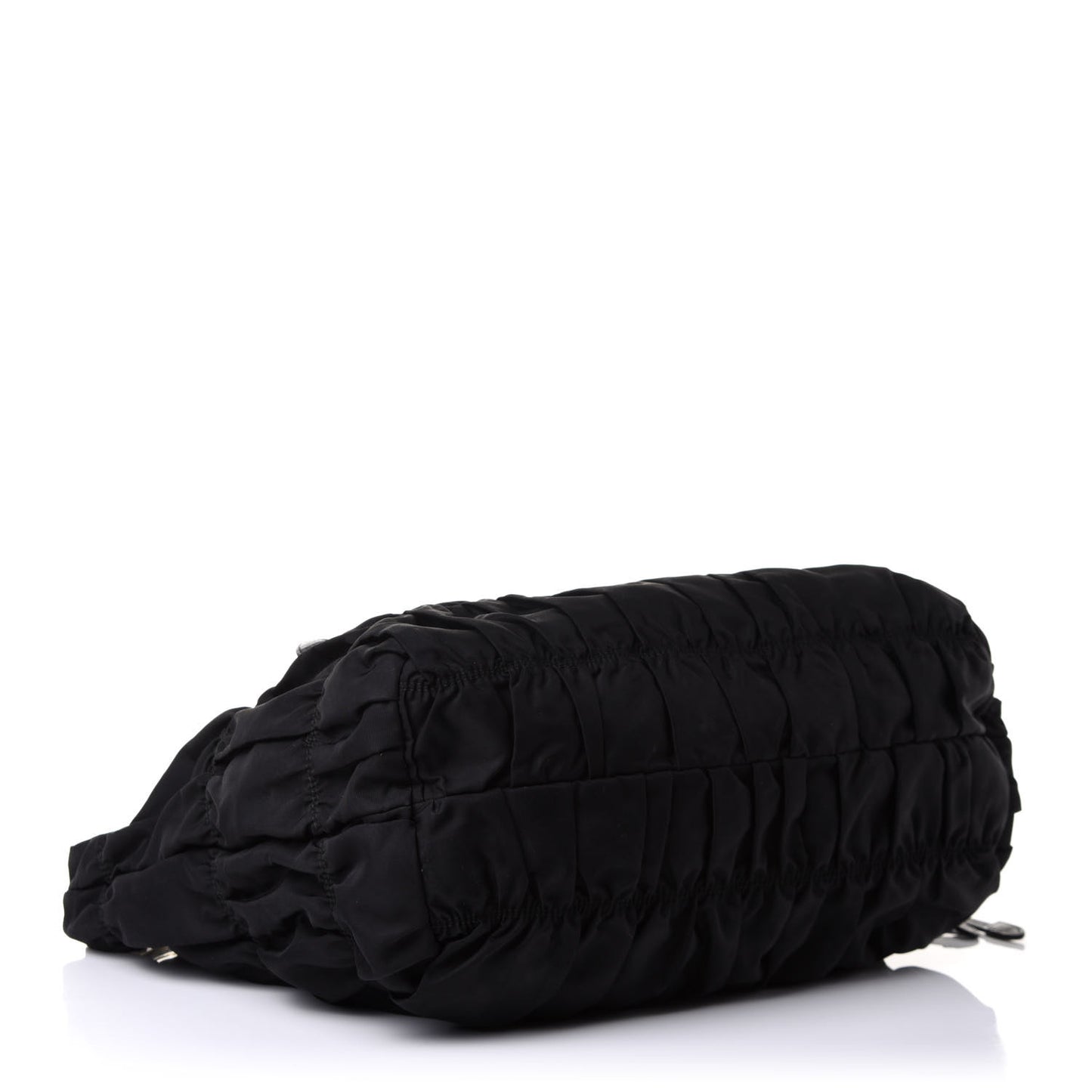 Tessuto Nylon Gaufre Drawstring Tote Black