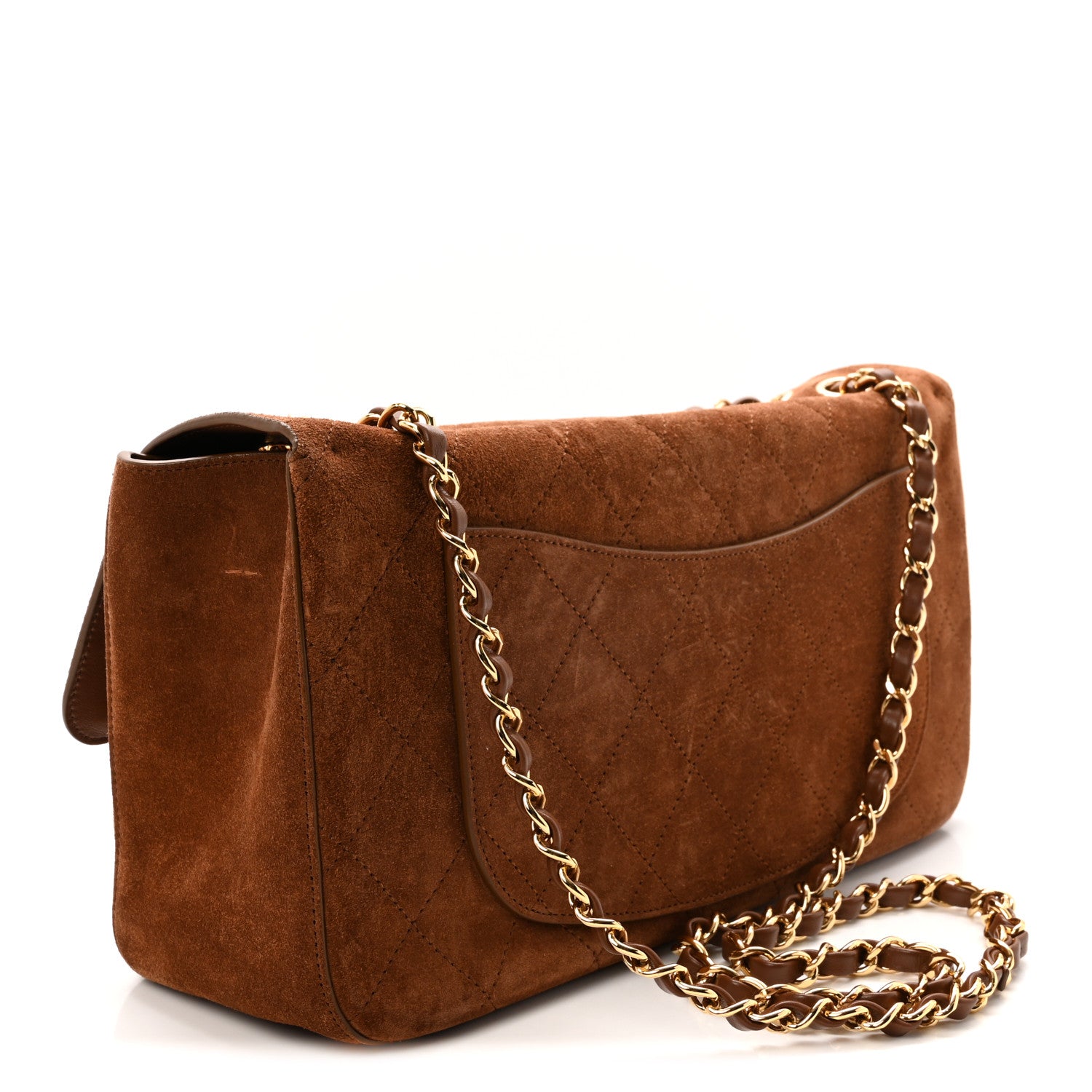 Chanel Suede Calfskin Small Souplissimo Maxi Flap Camel 3 of 11