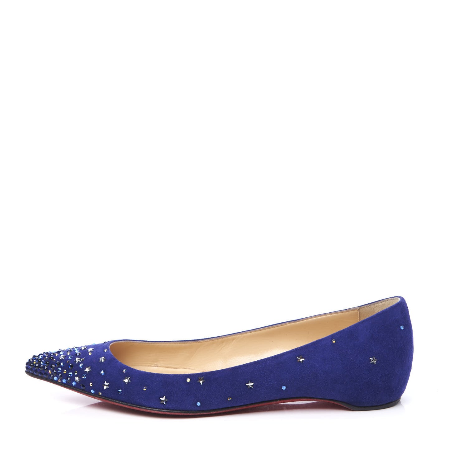 Veau Velours Embellished Gravitanita Starry Flats 36.5 Version Encre