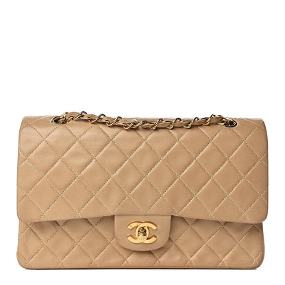 Chanel Lambskin Quilted Medium Double Flap Beige 1 of 16