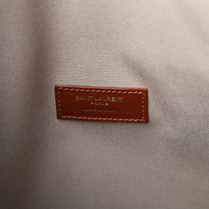 Saint Laurent Linen Calfskin Medium Souple Sac De Jour Cognac 6 of 9
