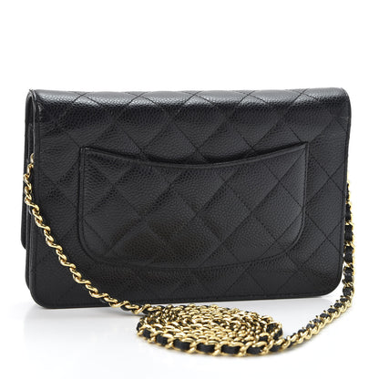 Chanel Caviar Quilted Wallet On Chain WOC Black 2 of 11