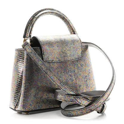 Louis Vuitton Lizard Capucines Mini Bleu Petrole 3 of 10