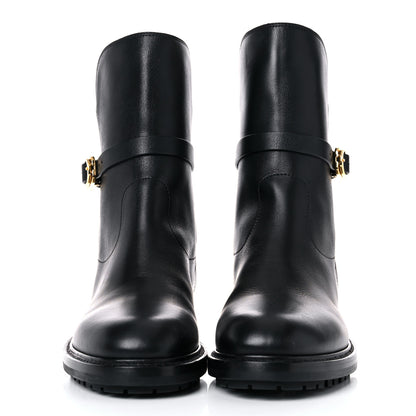 Christian Dior Calfskin Empreinte Ankle Boots 37 Black 2 of 10