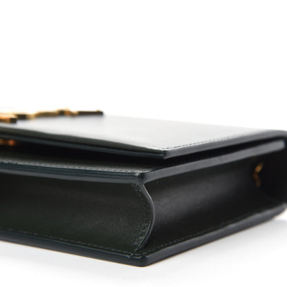 Saint Laurent Smooth Calfskin Classic Monogram Kate Tassel Chain Wallet Dark Leaf 7 of 10