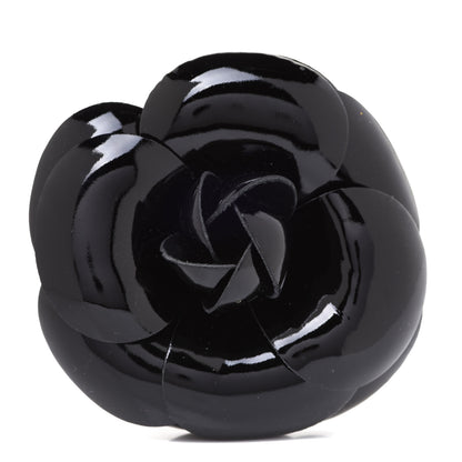 Chanel Patent Camellia Brooch Black 1 of 5