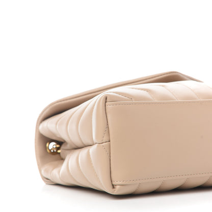 Saint Laurent Calfskin Y Quilted Monogram Small Loulou Chain Satchel Dark Beige 8 of 10