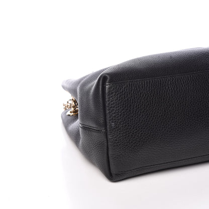 Gucci Pebbled Calfskin Medium Soho Chain Shoulder Bag Black 5 of 9