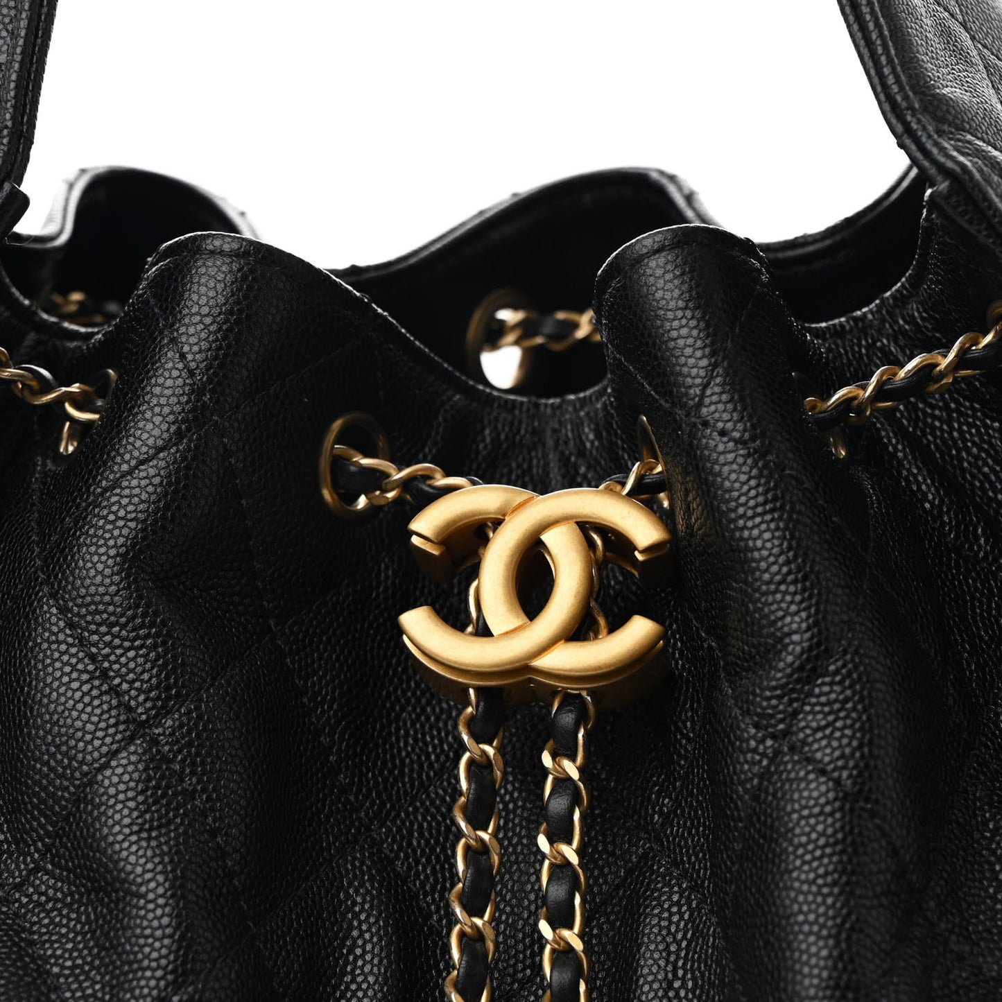 Caviar Quilted Medium Chanel 25 Handbag Black
