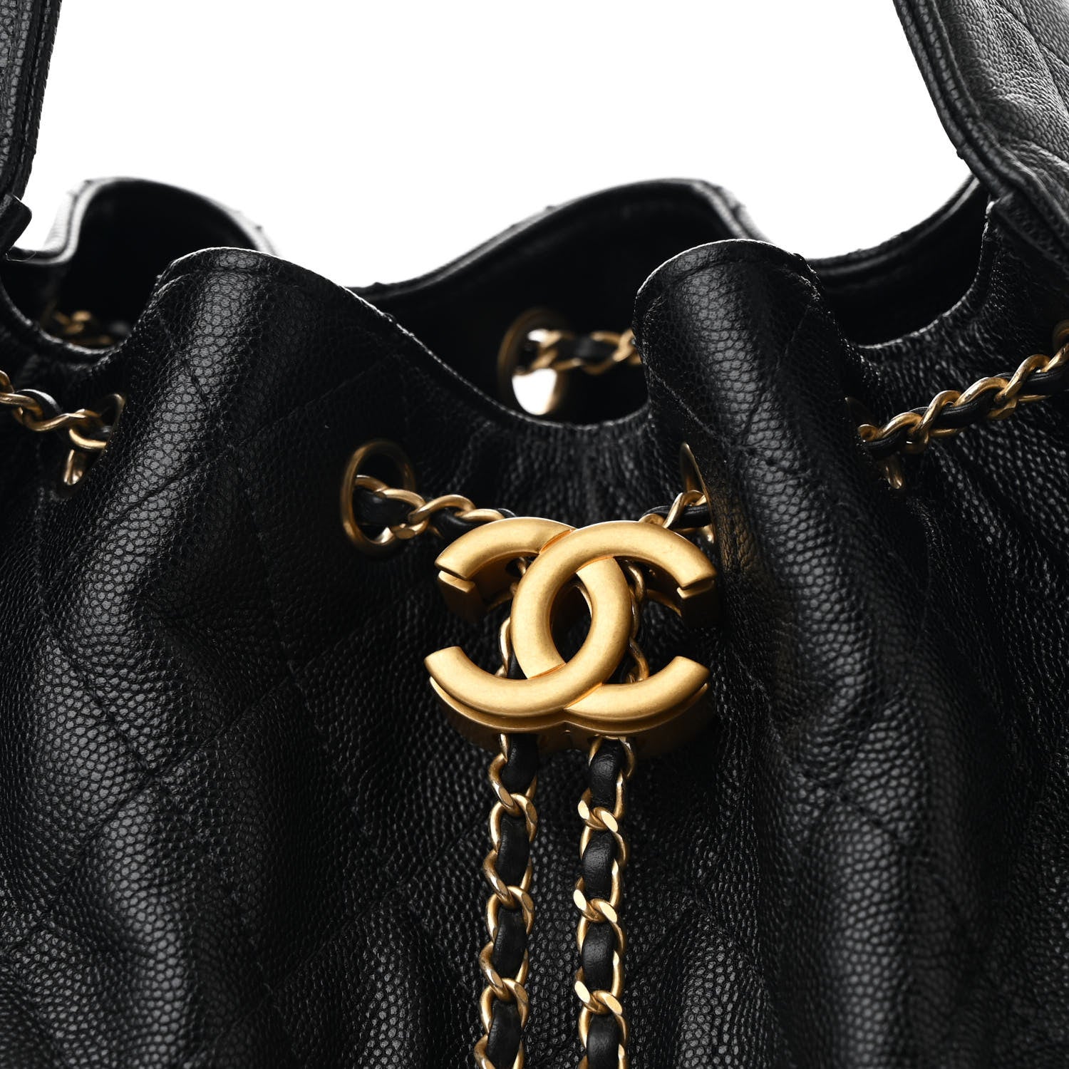 Chanel Caviar Quilted Medium Chanel 25 Handbag Black 10 of 12