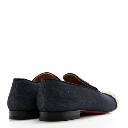 Christian Louboutin Denim Mens Harvanana Spikes Flats 45.5 Multicolor 4 of 11