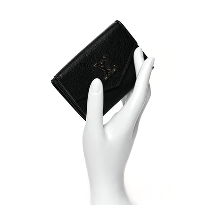 Louis Vuitton Soft Calfskin My Lockme Compact Wallet Black 2 of 9