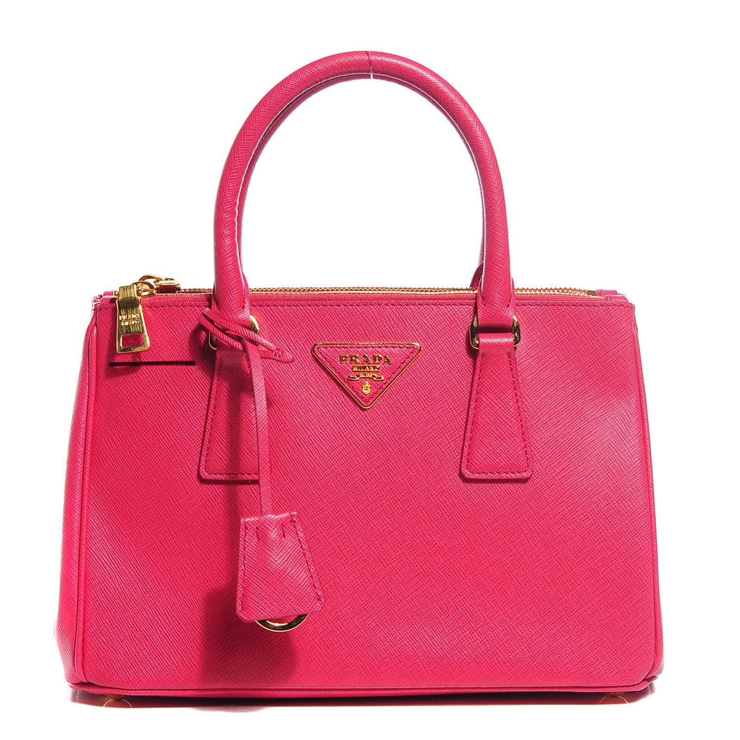 Prada Saffiano Lux Double Zip Mini Tote Peonia 1 of 7