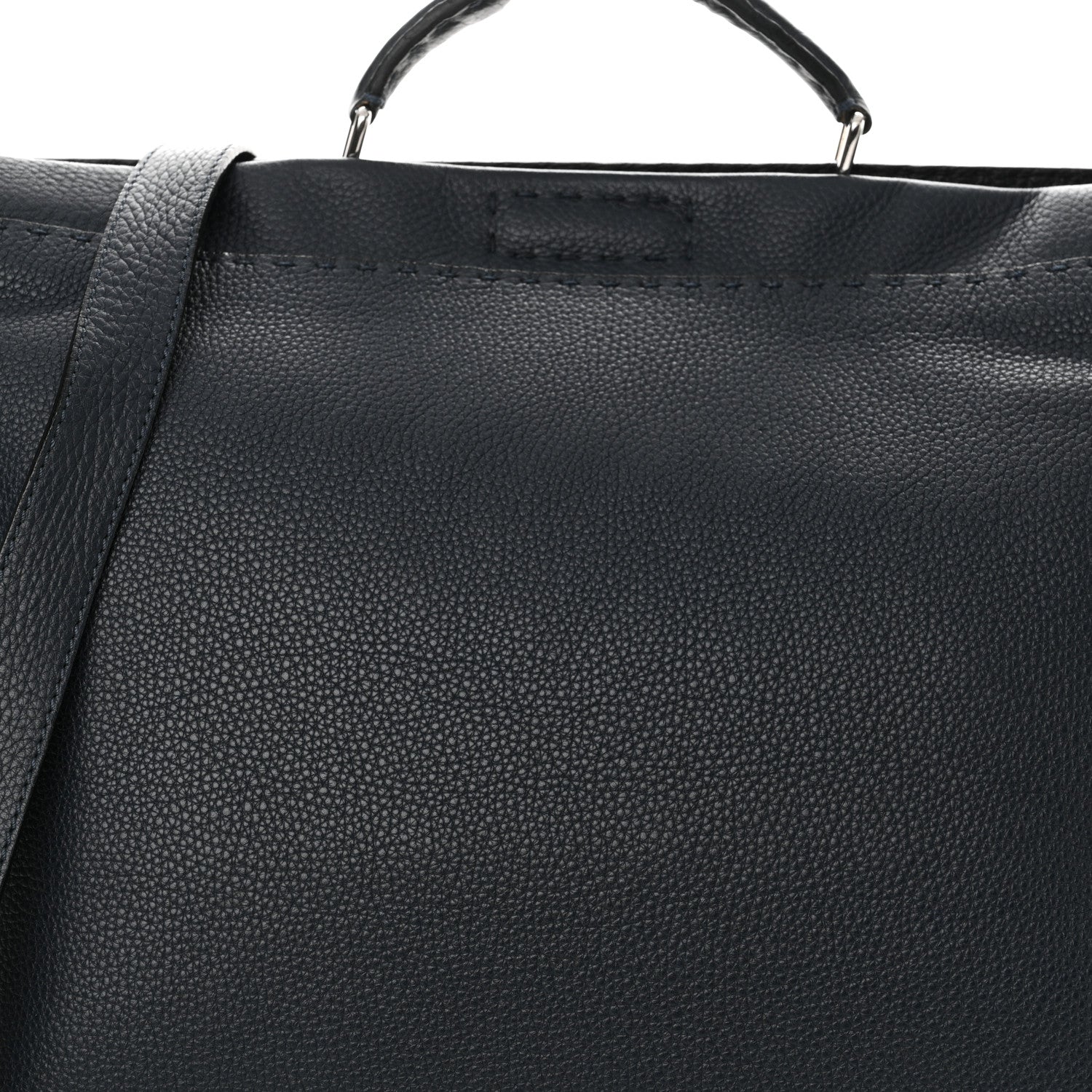 Fendi Cuoio Romano Selleria Monster Eyes Large Mens Peekaboo Iconic Essential Satchel Blue 8 of 16