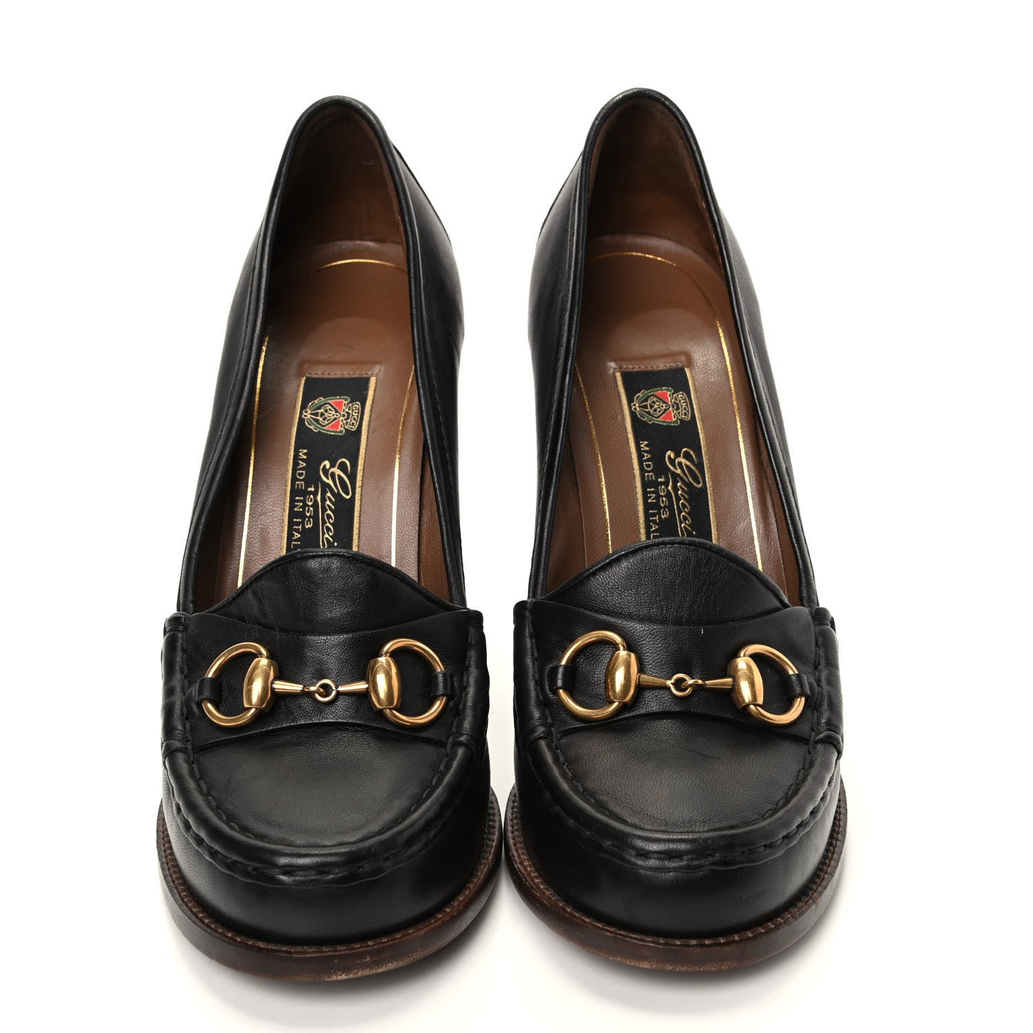 Gucci Calfskin Horsebit Alyssa Pumps 39 Black 2 of 11