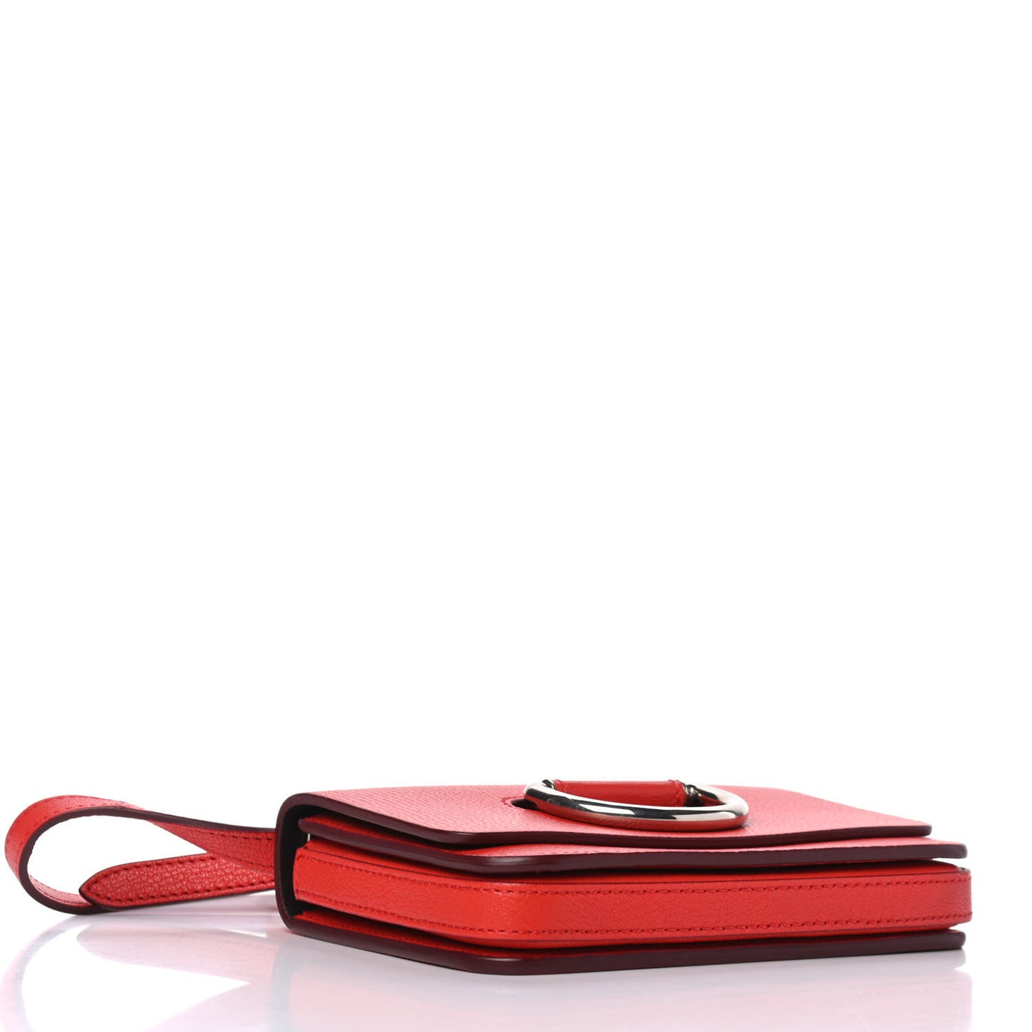 Goatskin Mini D-Ring Bag Bright Red