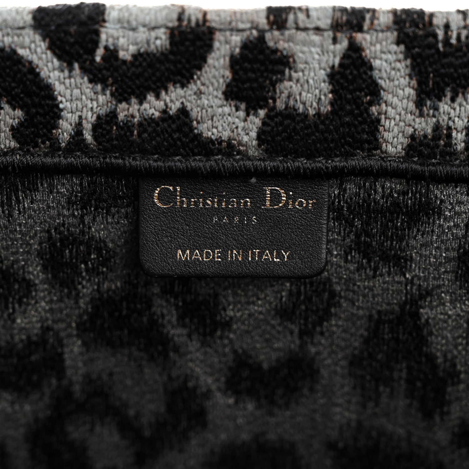 Christian Dior Canvas Mizza Embroidered Large Leopard Book Tote