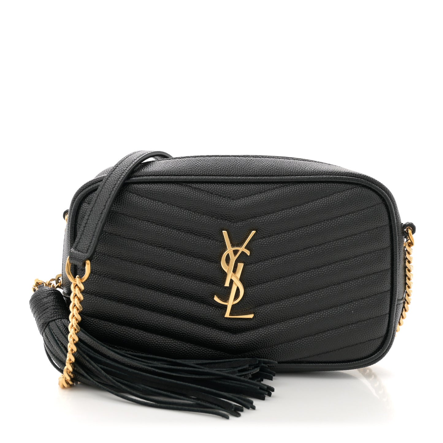 Grain De Poudre Matelasse Monogram Mini Lou Camera Bag Black