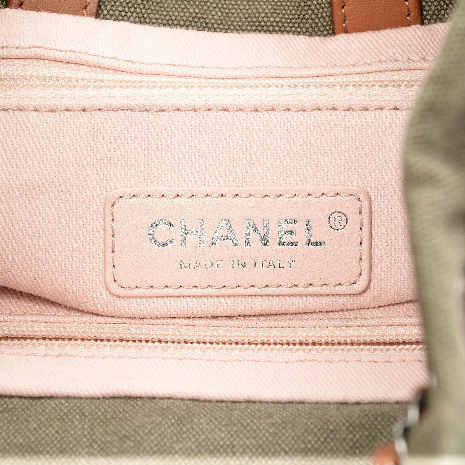 Chanel Canvas Sequins Cubano Trip Backpack Khaki 6 of 7