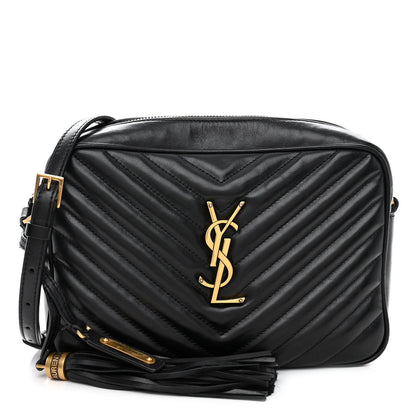 Saint Laurent Calfskin Matelasse Monogram Lou Camera Bag Black 1 of 10