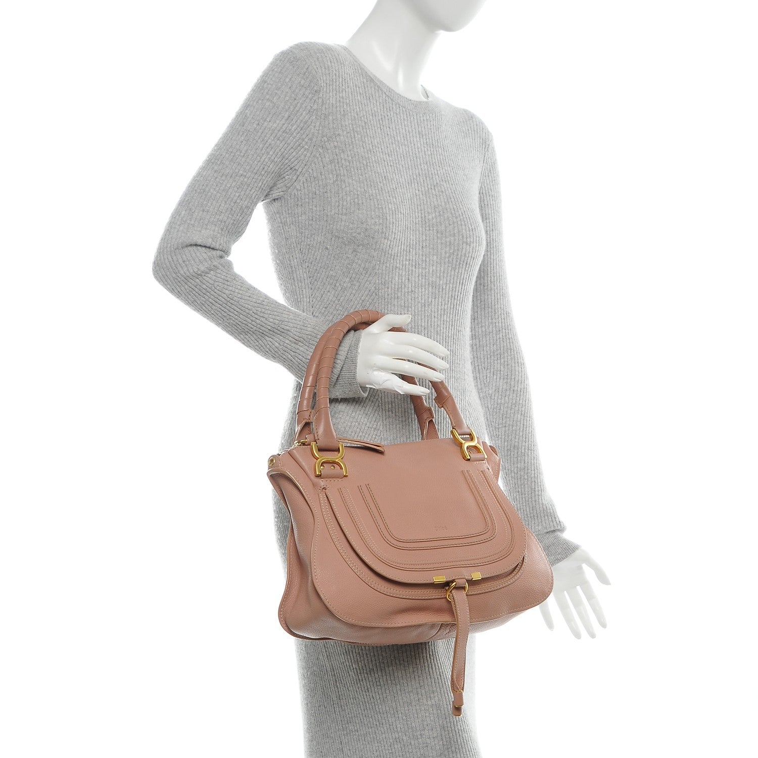 Chloe Calfskin Medium Marcie Satchel Anemone Pink 2 of 6