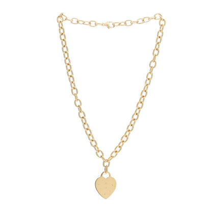 Tiffany 18K Yellow Gold Heart Tag Necklace 3 of 5