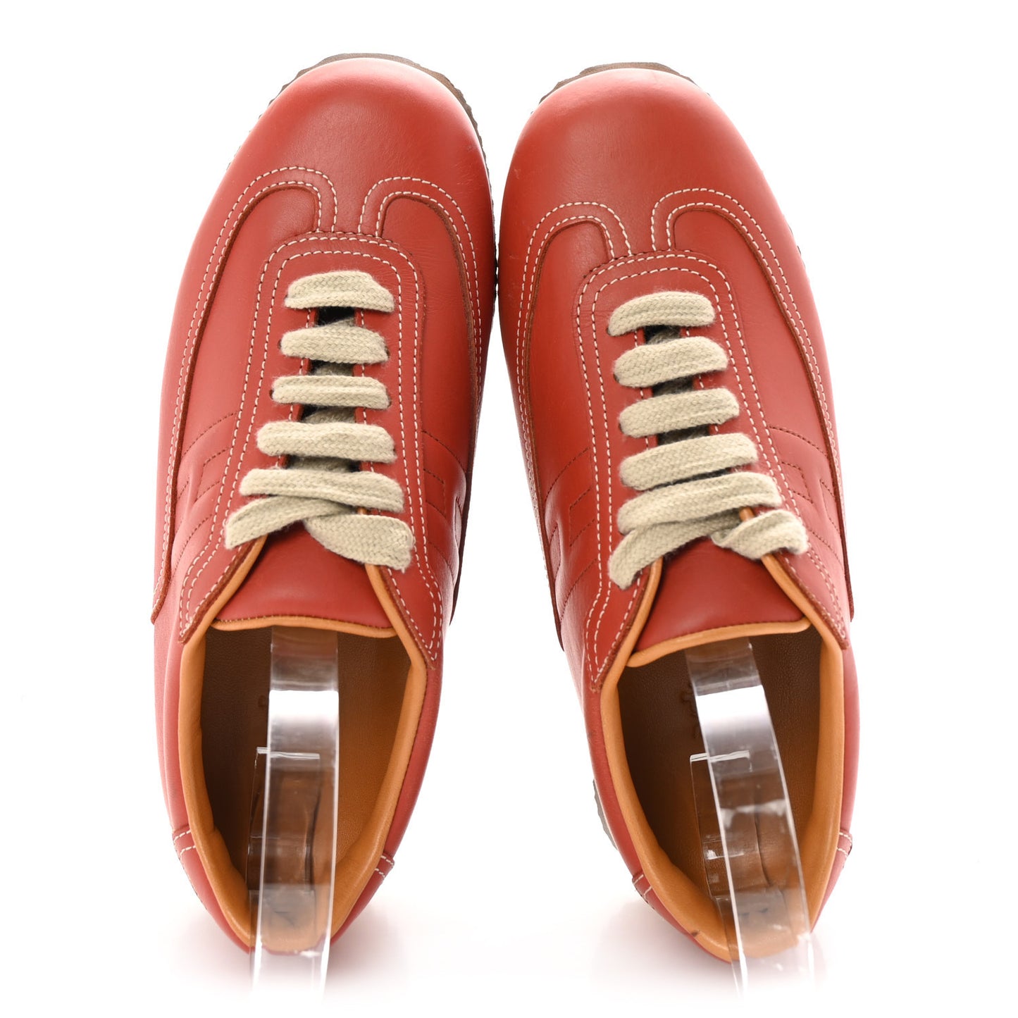 Calfskin Womens Quick Sneakers 36.5 Red