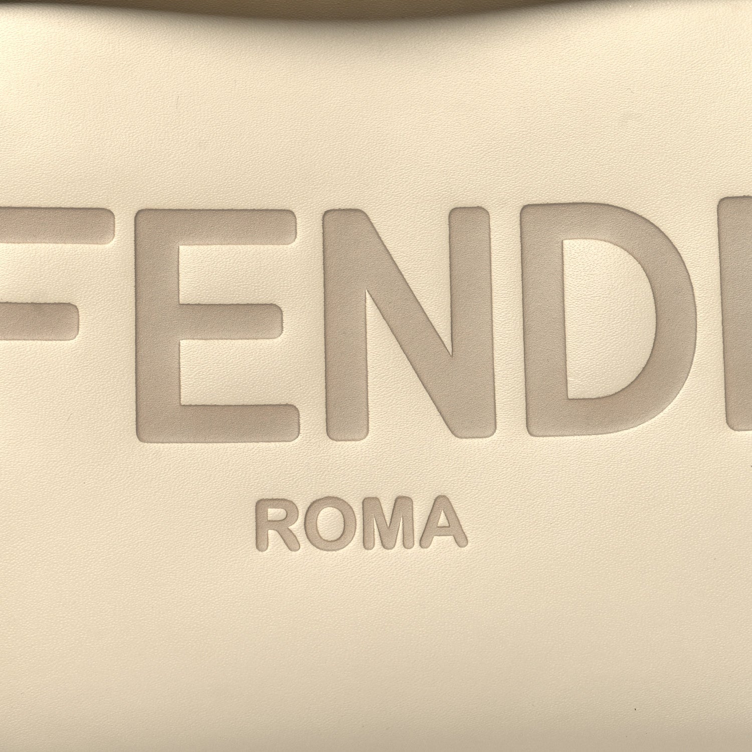 Fendi Vitello King Logo Embossed Medium By The Way Boston Bag White Ice 9 of 15