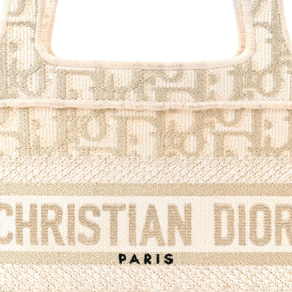 Christian Dior Oblique Mini Book Tote Gold Multicolor 8 of 17