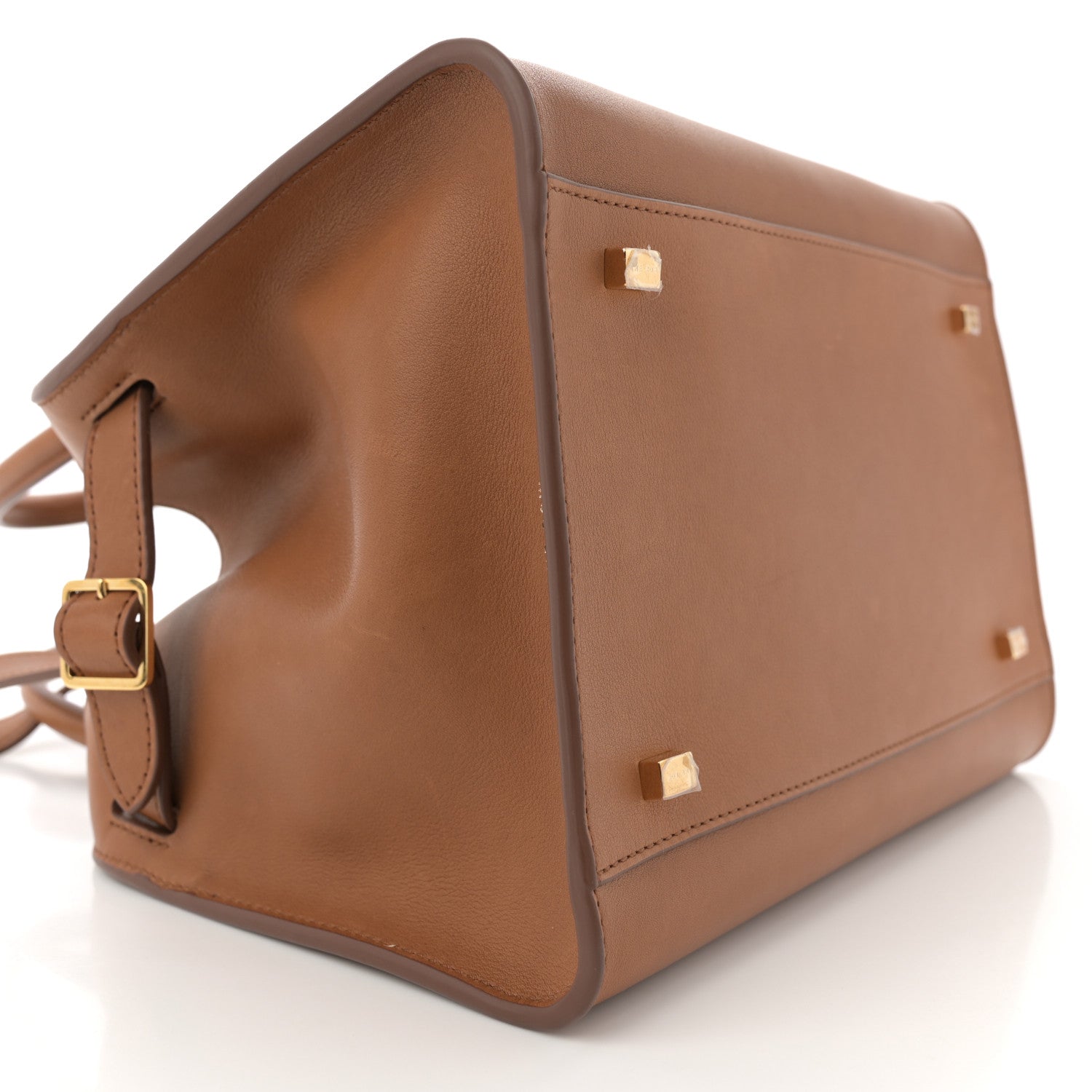 The Row Polished Saddle Calfskin Soft Margaux 10 Bag Cuir 8 of 12