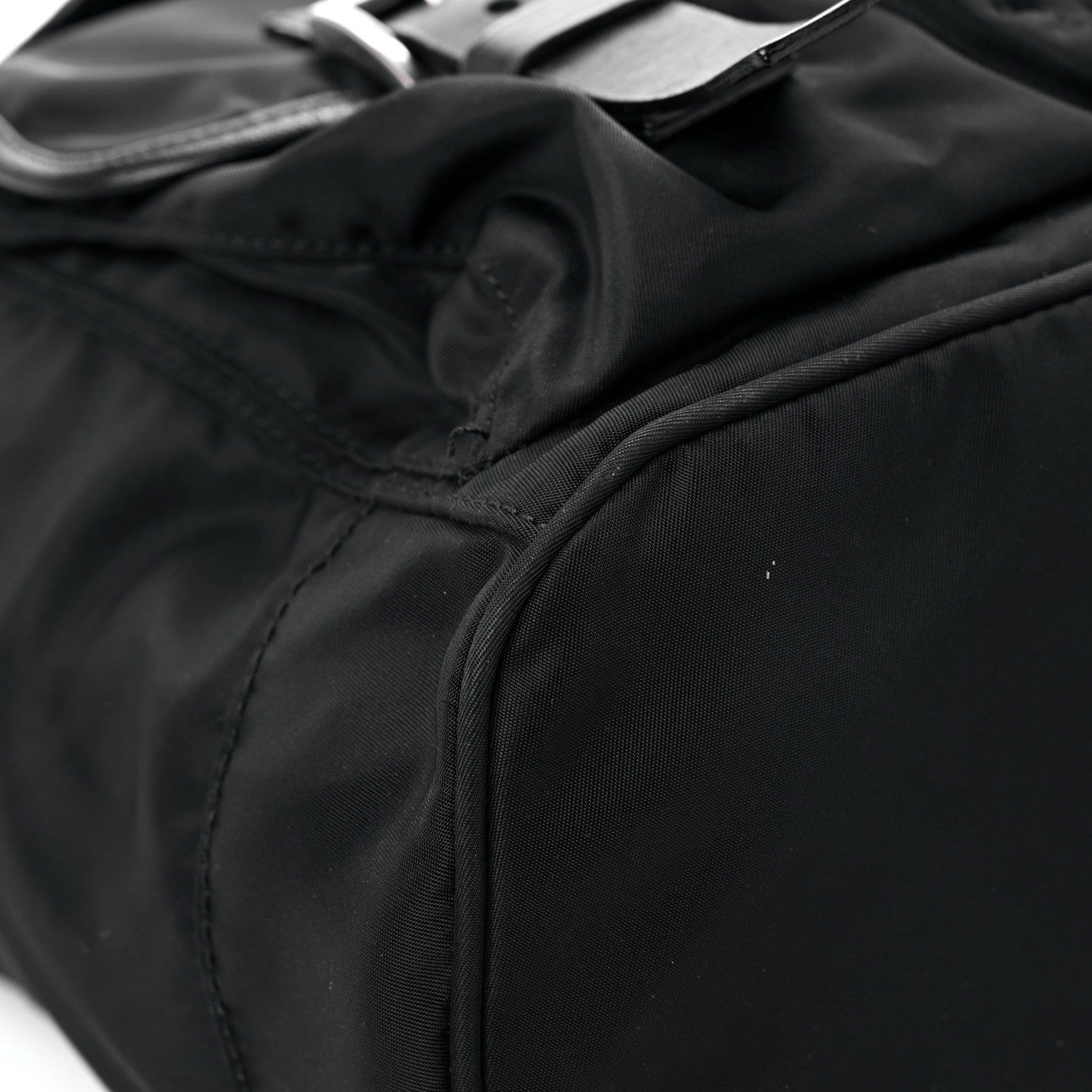 Prada Tessuto Nylon Calfskin Medium Backpack Black 6 of 13