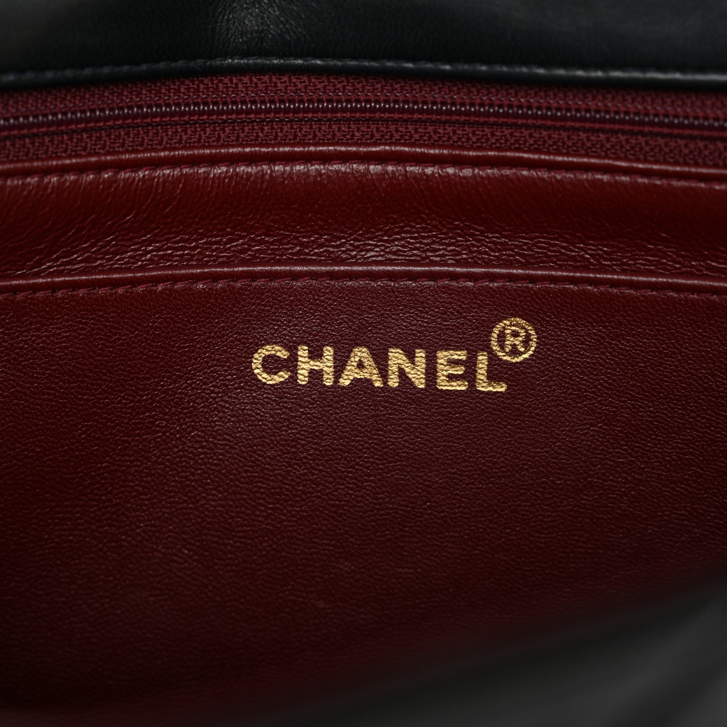 Lambskin Chevron Quilted Mini Kelly Flap Black