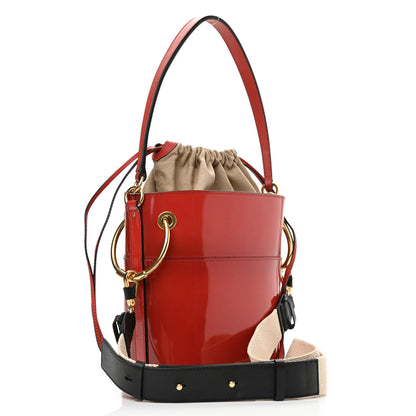 Chloe Patent Calfskin Small Roy Bucket Bag Earthy Red 2 of 7