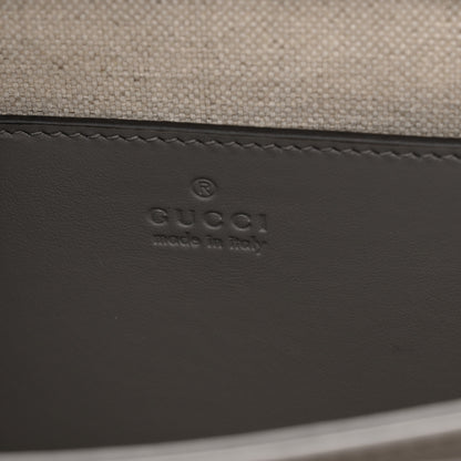 Gucci Calfskin GG Matelasse Small Slim Chain Shoulder Bag Dusty Grey Natural 6 of 12