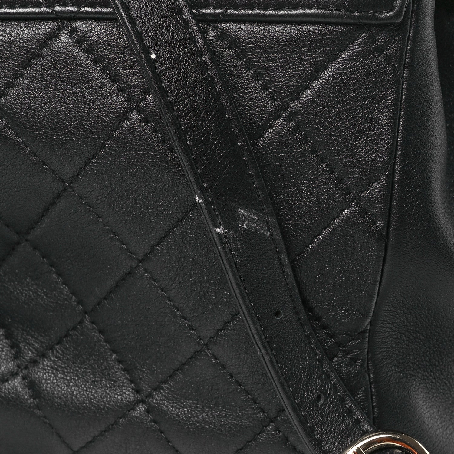 Chanel Lambskin Quilted Small Duma Drawstring Backpack Black 11 of 12
