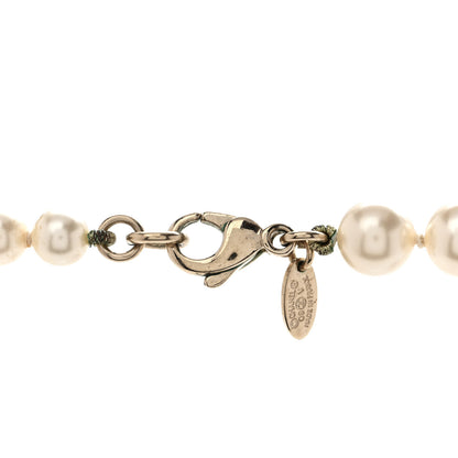 Chanel Graduated Pearl CC Long Necklace Light Gold 5 of 6