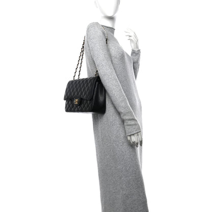 Chanel Caviar Quilted Jumbo Double Flap Black 2 of 10