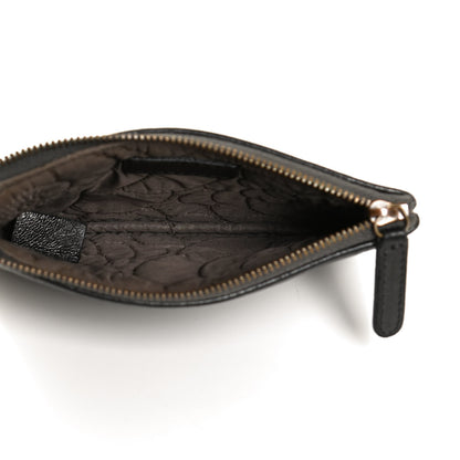 Chanel Lambskin Camellia Embossed Cosmetic Pouch Grey 5 of 10