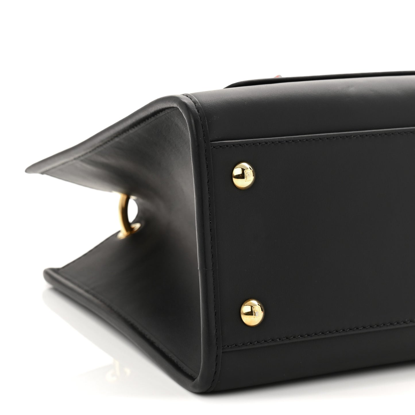 Vitello Century F is Fendi FF 1974 Embossed Small Runaway Satchel Black Maya