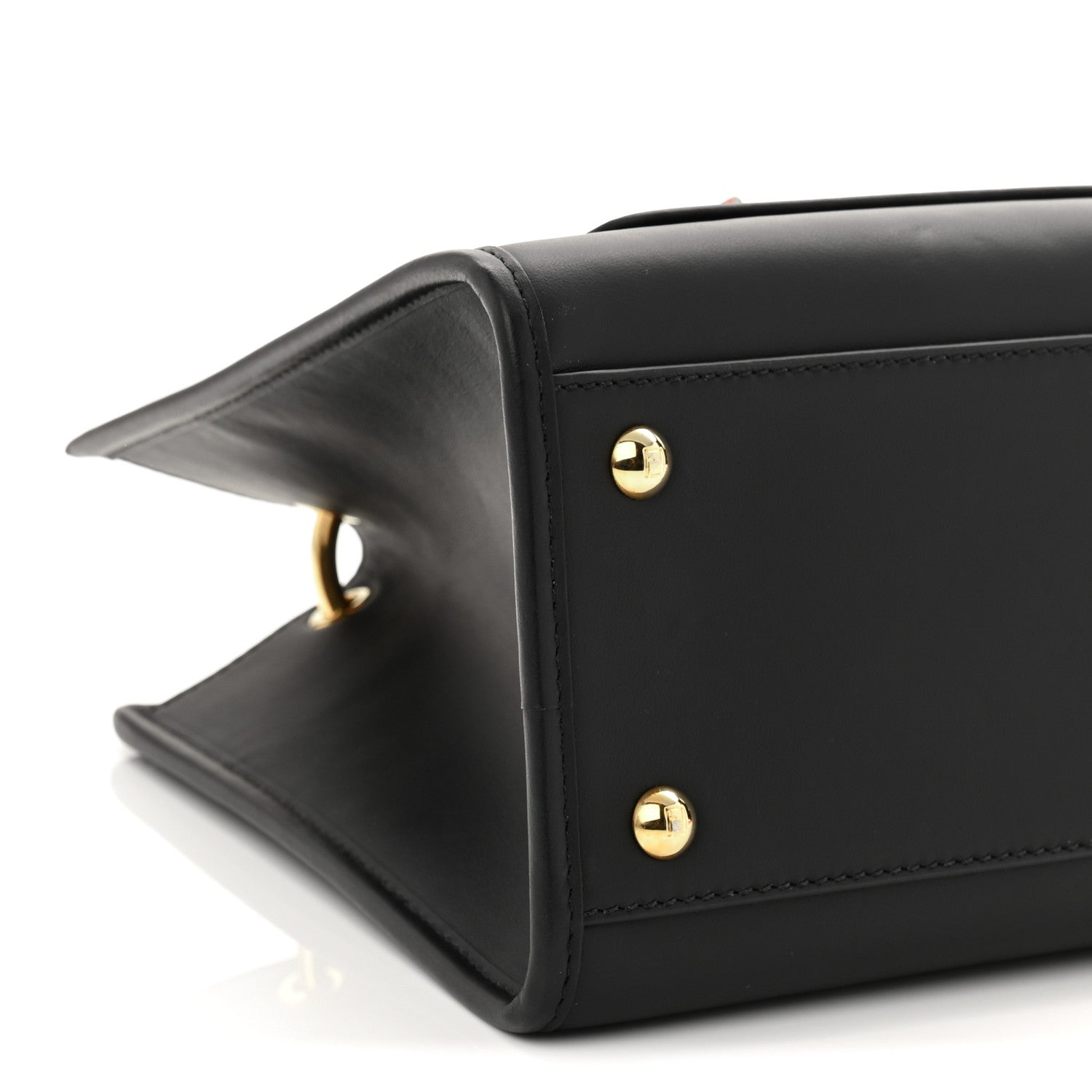 Fendi Vitello Century F is Fendi FF 1974 Embossed Small Runaway Satchel Black Maya 10 of 12