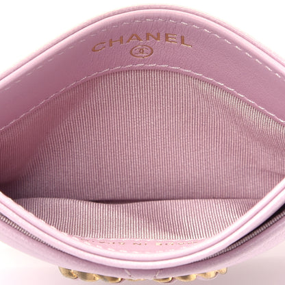 Chanel Lambskin Quilted Chanel 19 Card Holder Light Pink 5 of 9