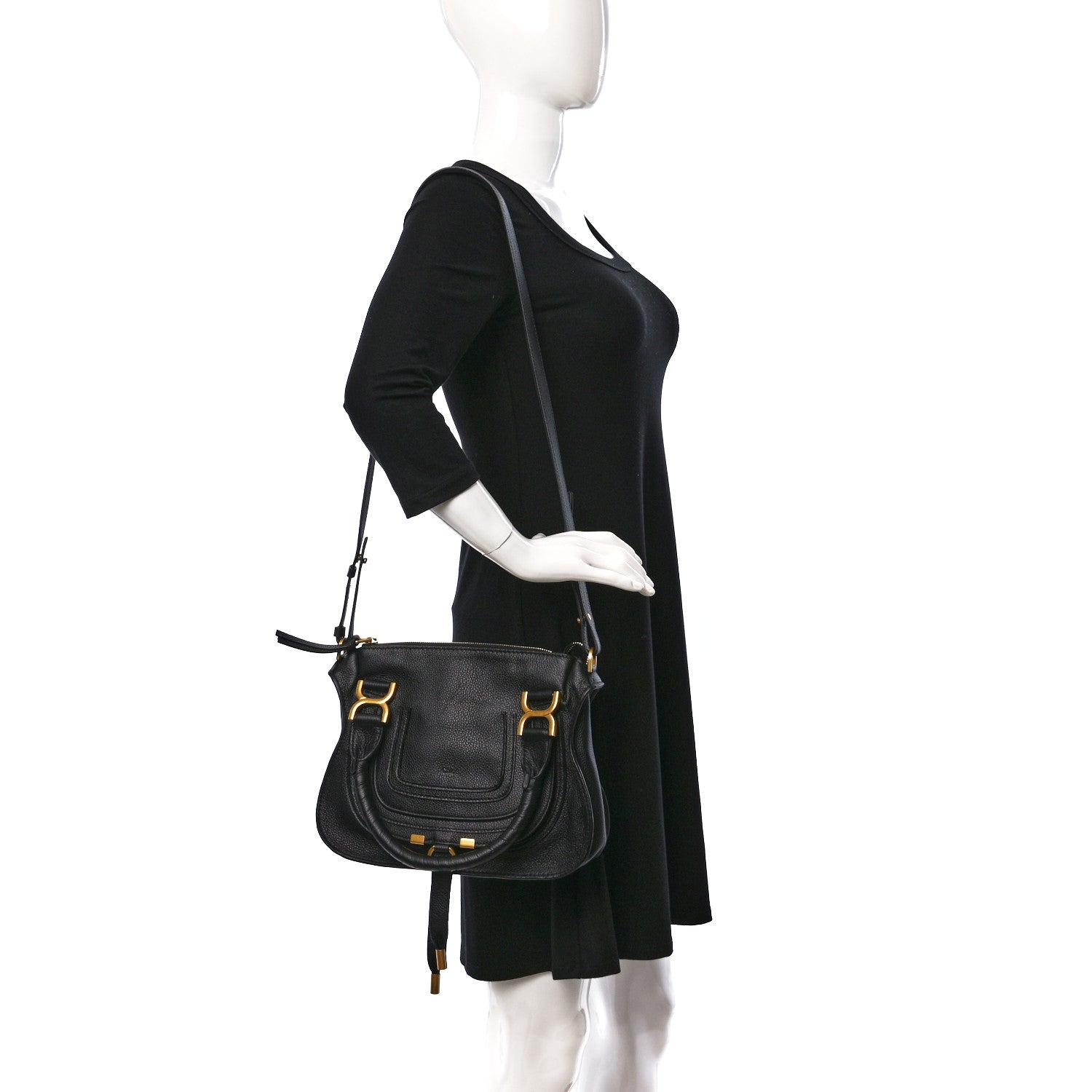 Chloe Calfskin Small Marcie Satchel Black 2 of 8