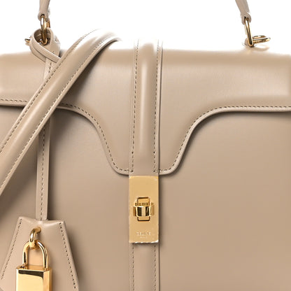 Celine Satinated Calfskin Small 16 Top Handle Bag Beige 10 of 12