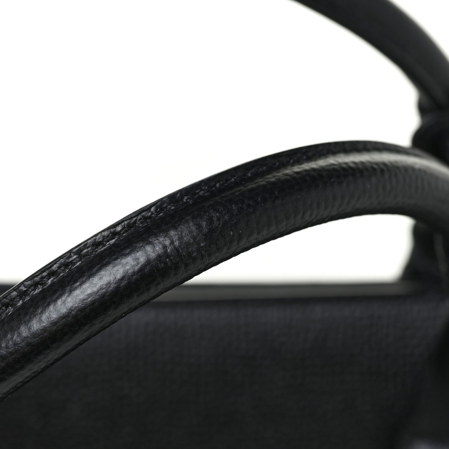 Grainy Calfskin House Check Medium Banner Tote Black