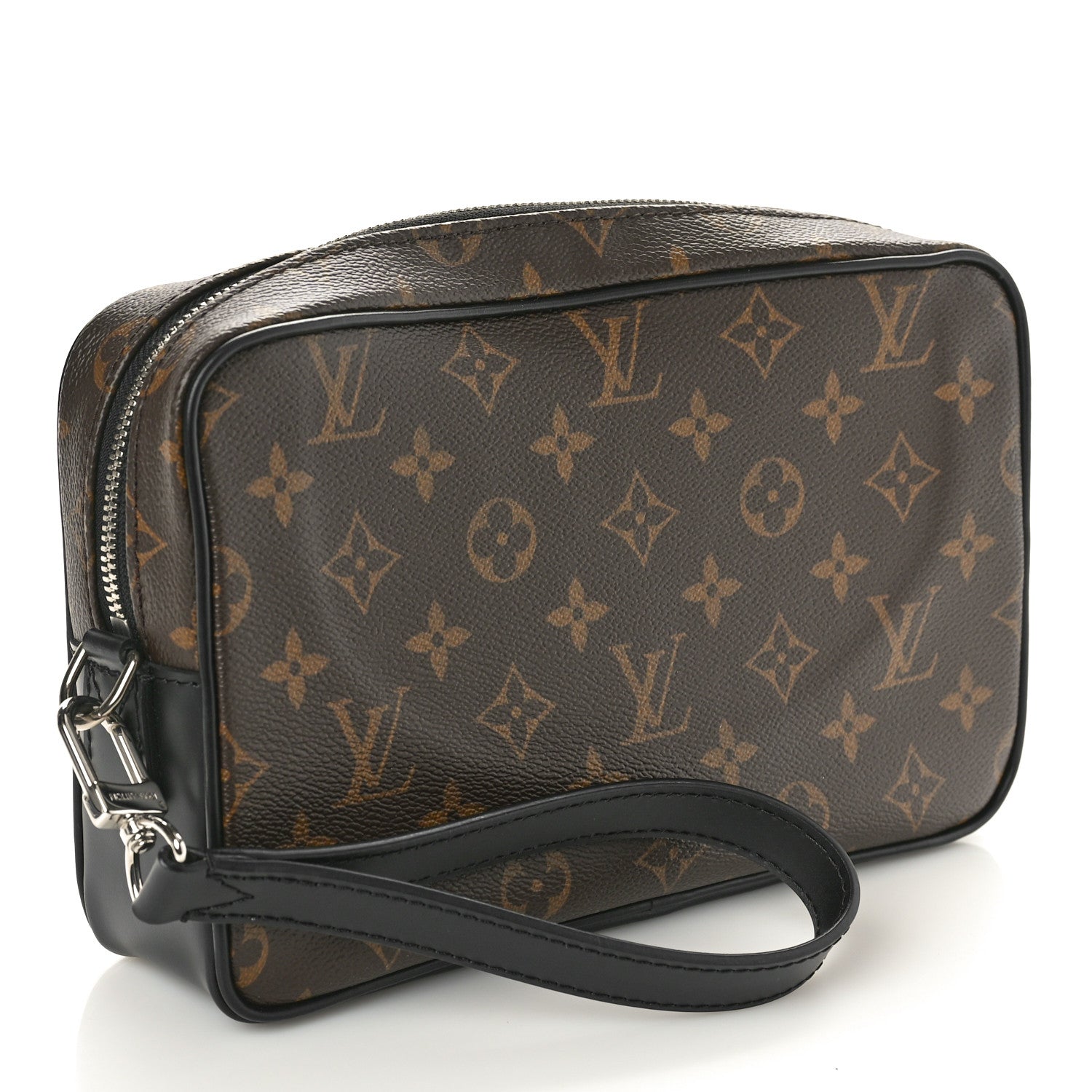Louis Vuitton Monogram Macassar Kasai Clutch Black 3 of 7