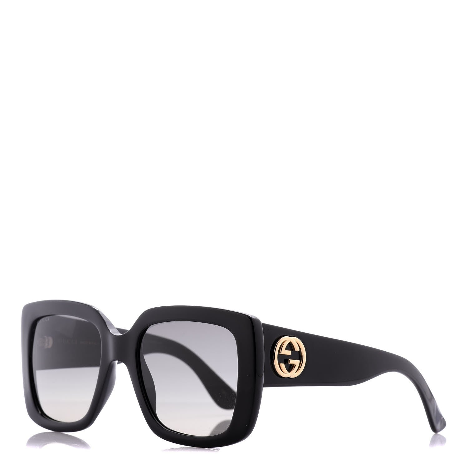 Gucci Acetate Square Frame Sunglasses GG 0141/S Black 1 of 8